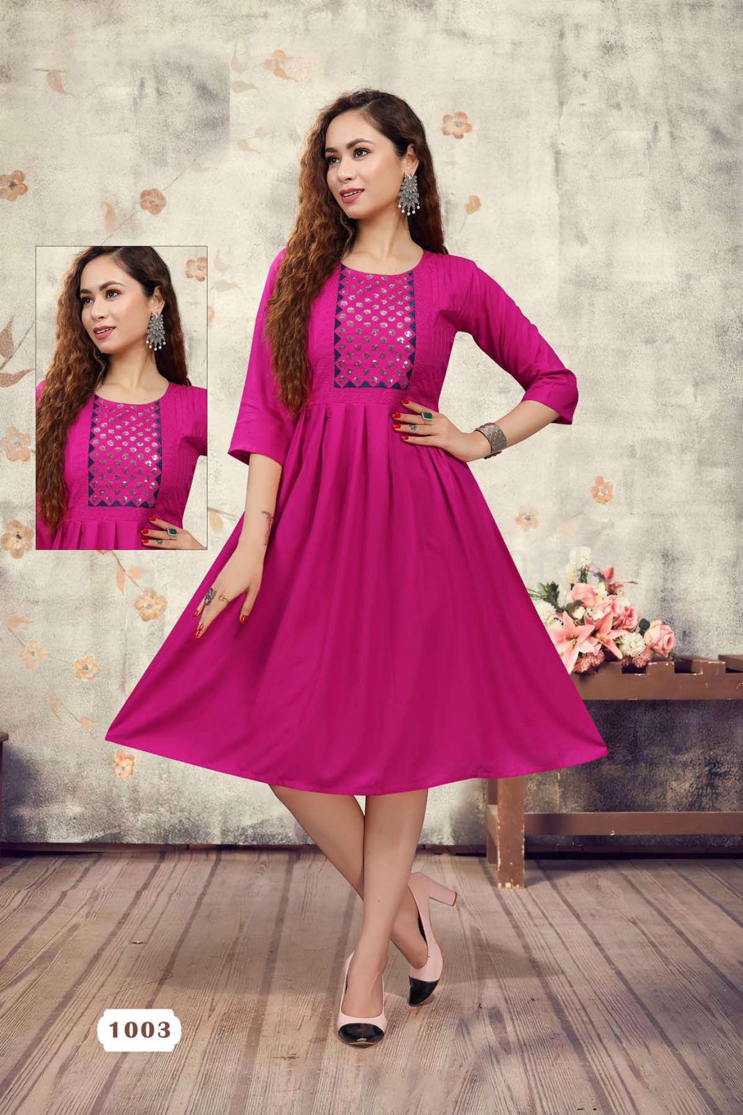 Rohini Ethnic Wear Designer Rayon Anarkali Kurti Collection